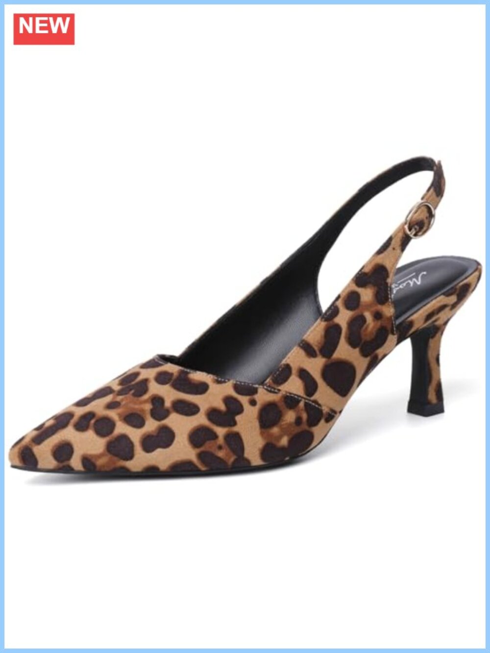 Kitten Heels Slingback Pointed Toe Pumps Faux Leather Women's Wedding Party
